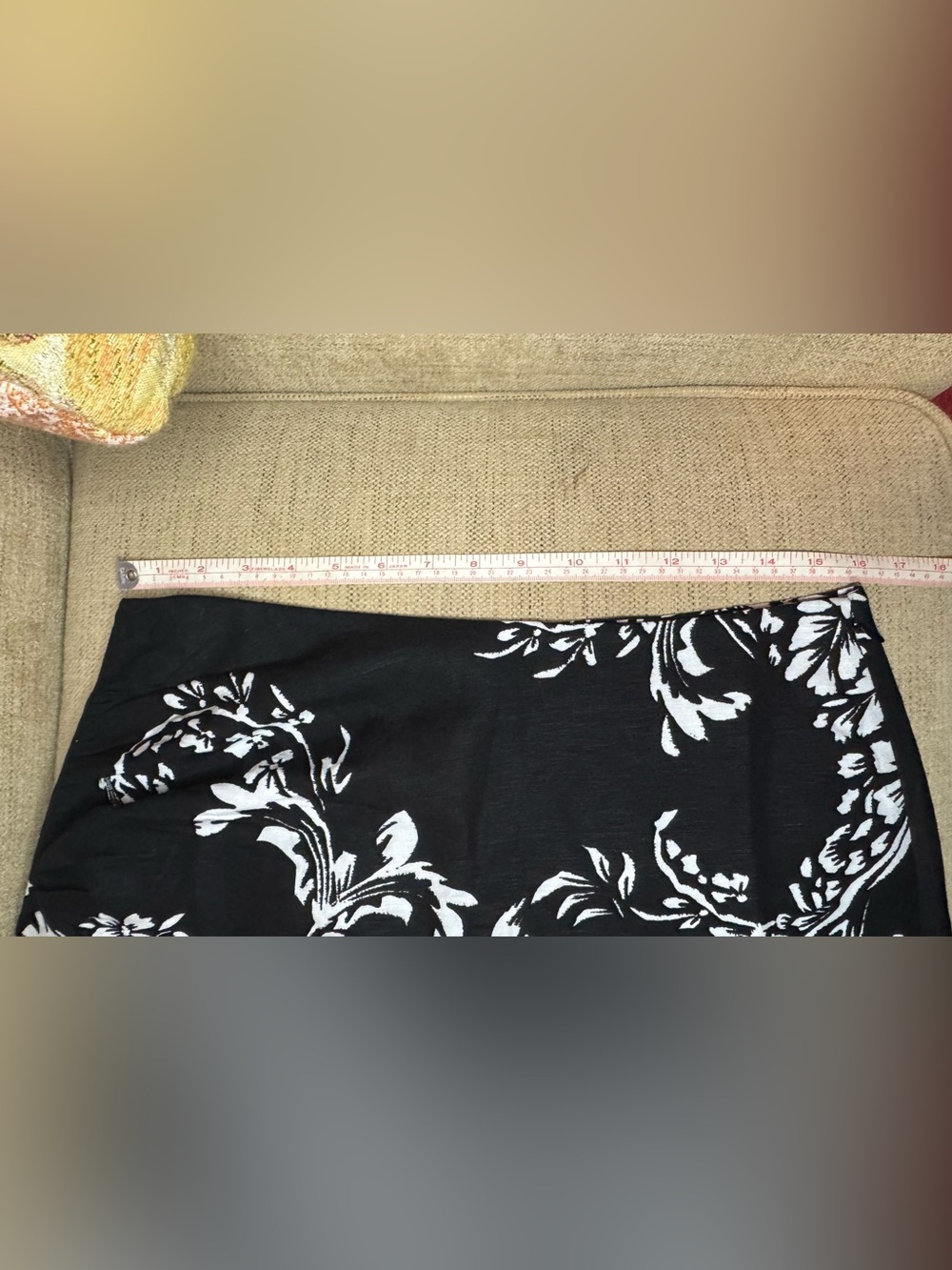 NWT LOFT Floral Paisley Ruched Linen Blend Midi Skirt - Picture 12 of 16